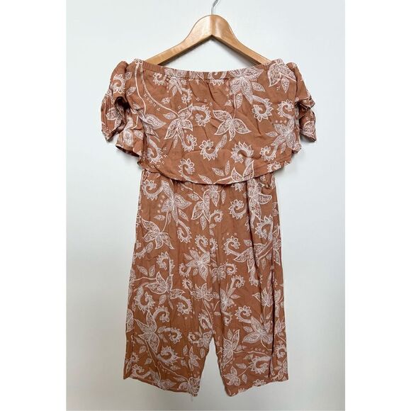 Minkpink Revolve Nusa Dua Off Shoulder Jumpsuit Paisley Print women’s size M - Picture 3 of 14